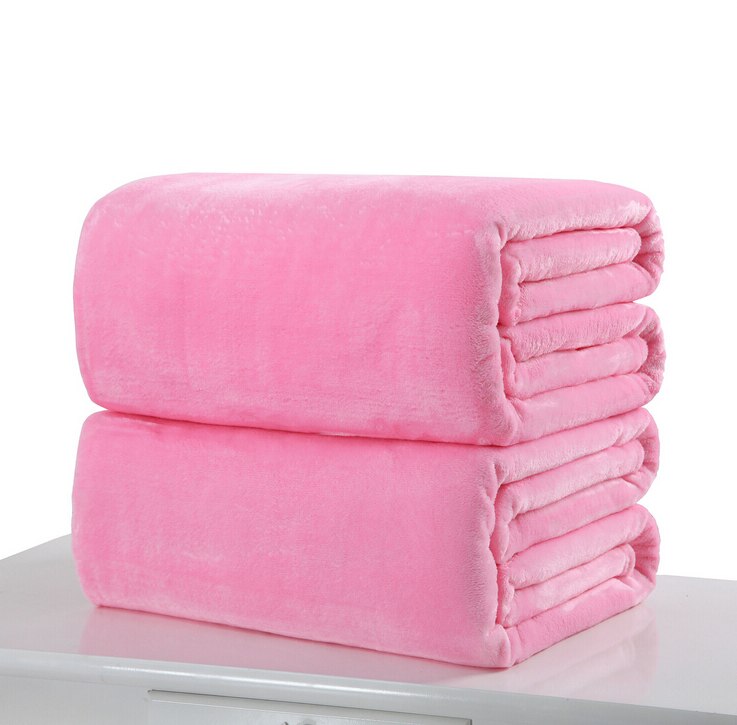 Autumn Winter Cat Dog Puppy Blanket Soft Flannel Fleece Sleeping Bed Mat Cover Pet Dog Shower Towels 50*70cm: Pink