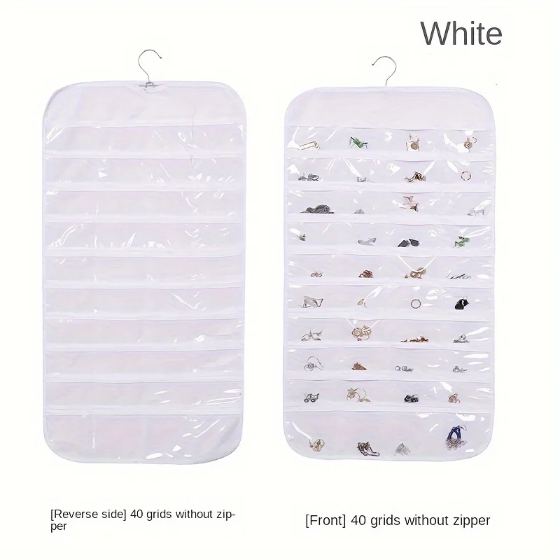 Wandhalterung Schmuckständer große Kapazität Schrank Schmuck Organizer Tasche hängen Mehrzweck-Aufbewahrung Haushaltsaufbewahrung Organisation: Weiß
