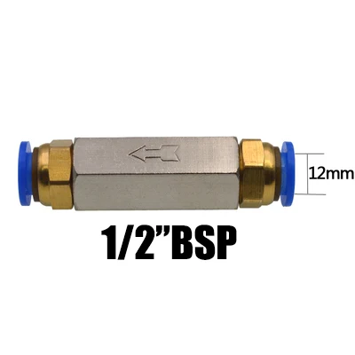 Pneumatisches messing-rückschlagventil mit vollem durchgang, einwegventil ohne rückschlag für luftkompressoren: Lila