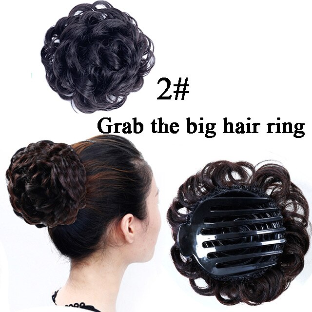 DIFEI-chignon Donut, chignon synthétique, griffes à clip, accessoires pour chignon, extension capillaire pour femmes: 4/27HL