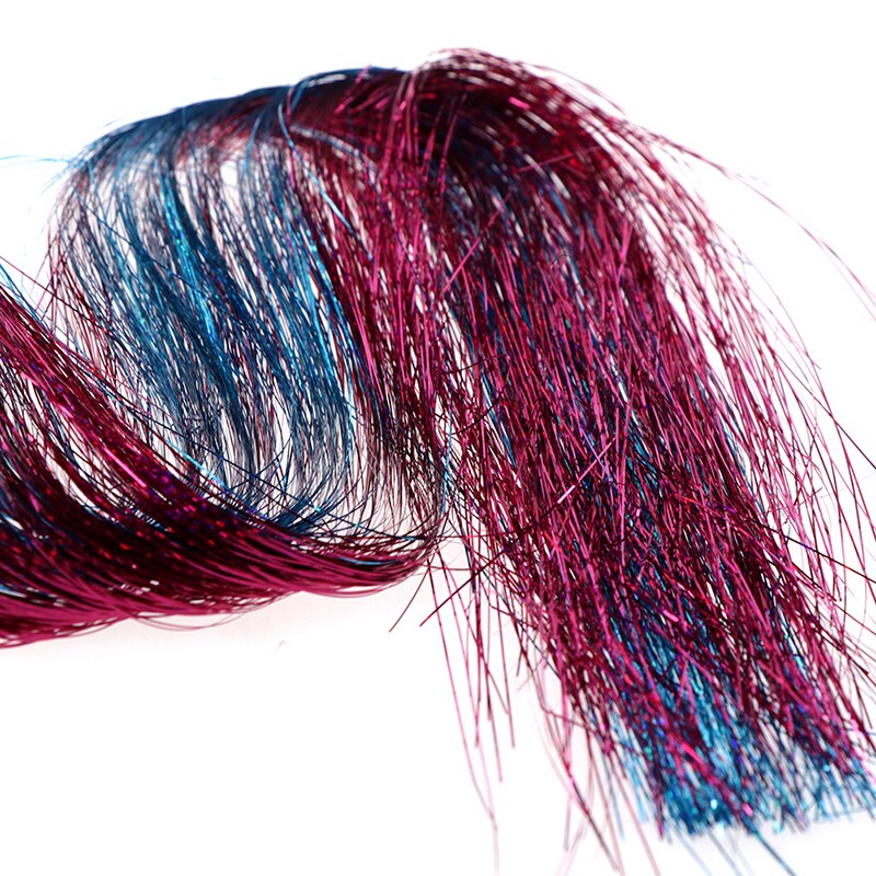 1 worek blask włosów blichtr Bling włosy Secoration dla syntetycznych robić przedłużania włosów brokat tęczy dla dziewcząt i imprezę 50x3.3cm