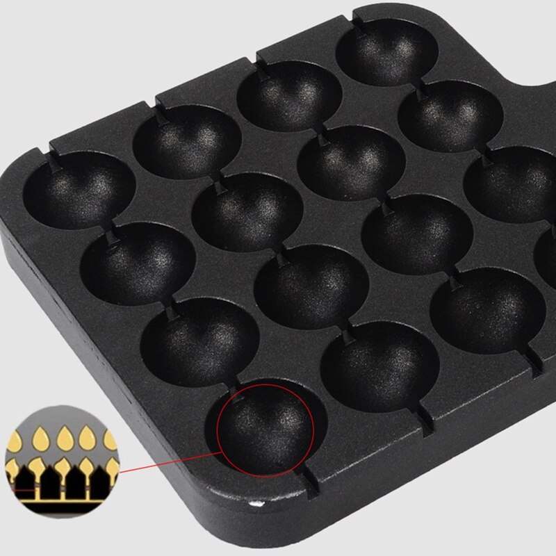 16 hål aluminiumlegering takoyaki pan takoyaki maker chibi maruko maskin bakformar form mögel pan bläckfisk bakmaskin