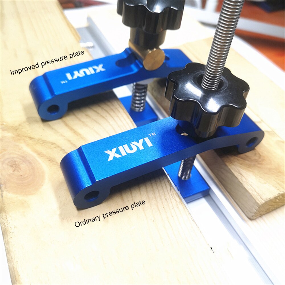 Universal Clamping Blocks Platen Miter Track Clamping Blocks M8 Screw Woodworking Joint Quick Acting Hold Down Clamp Set