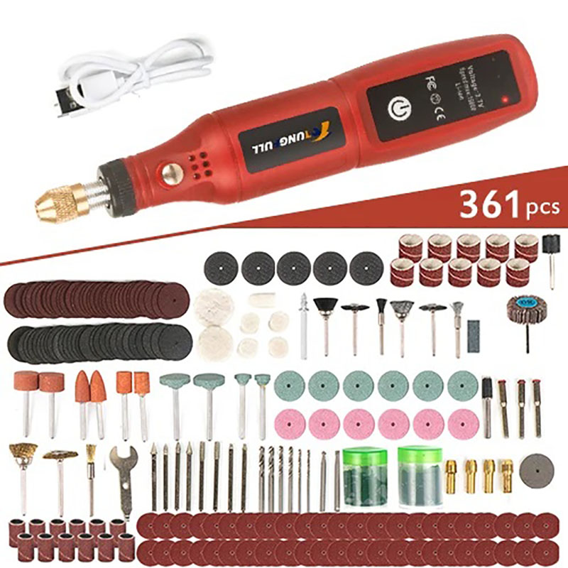 Bezprzewodowa mini wiertarka ręczna USB Mini wiertarka elektryczna narzędzie obrotowe obróbka drewna grawerowanie pióro Dremel narzędzia do biżuterii metalowe szkło: green