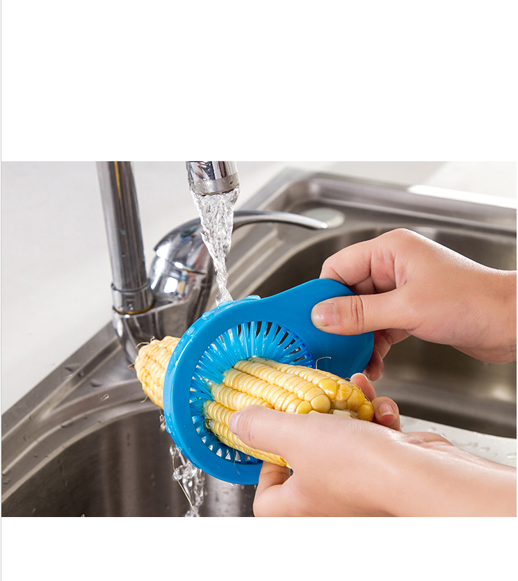 corn brush Multi-function portable Corn Brusher and Vegetable Scrubber corn silk brush non sticky easy clean