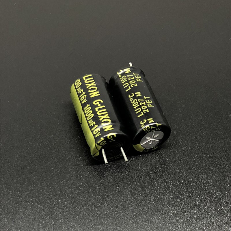 100pcs 1000uF 16V G-LUXON LU Series 10x20mm Low Impedance High Ripple 16V1000uF Aluminum Electrolytic capacitor