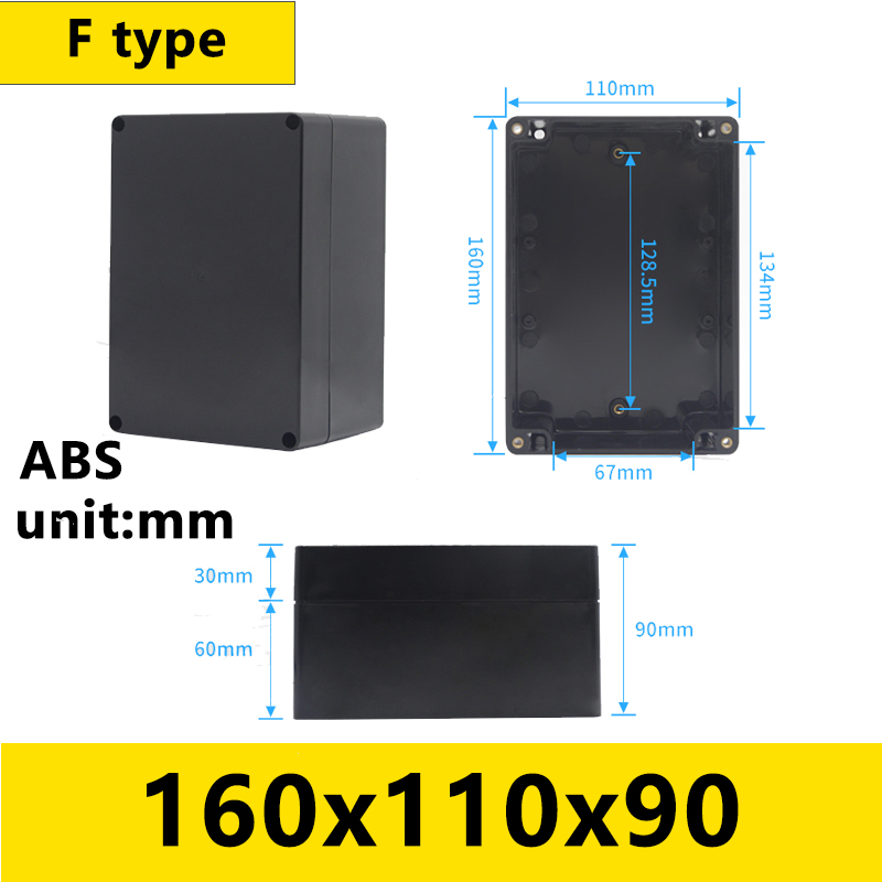 Black Outdoor Waterproof Enclosure Plastic Box Electronic Project Instrument Case Electrical Project Box Junction Box Housing: green