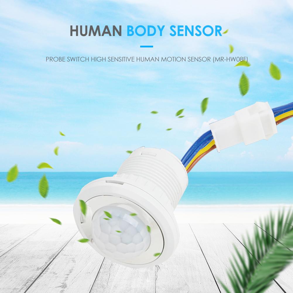 85-265V Adjustable White Infrared Light Motion Sensor Delay Home Lighting PIR Switch LED Sensitive Sensor Probe Switch