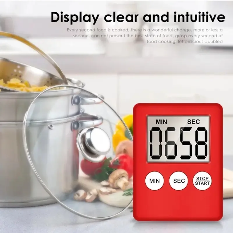 Magnet Küche Kochen Timer LCD Digital Bildschirm Küche Timer Quadrat Kochen Timer zählen Countdown Wecker für sterben Küche