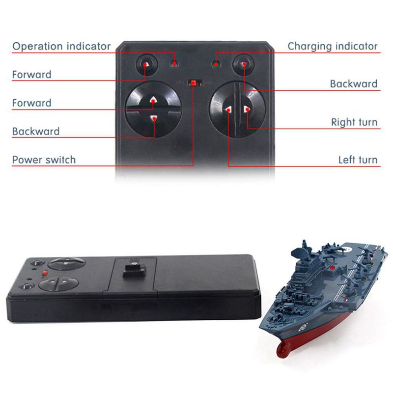 Barco RC 2,4 GHz, barco de Control remoto, portaaviones, buque de guerra, Crucero de batalla, barco de alta velocidad, juguete de carreras RC