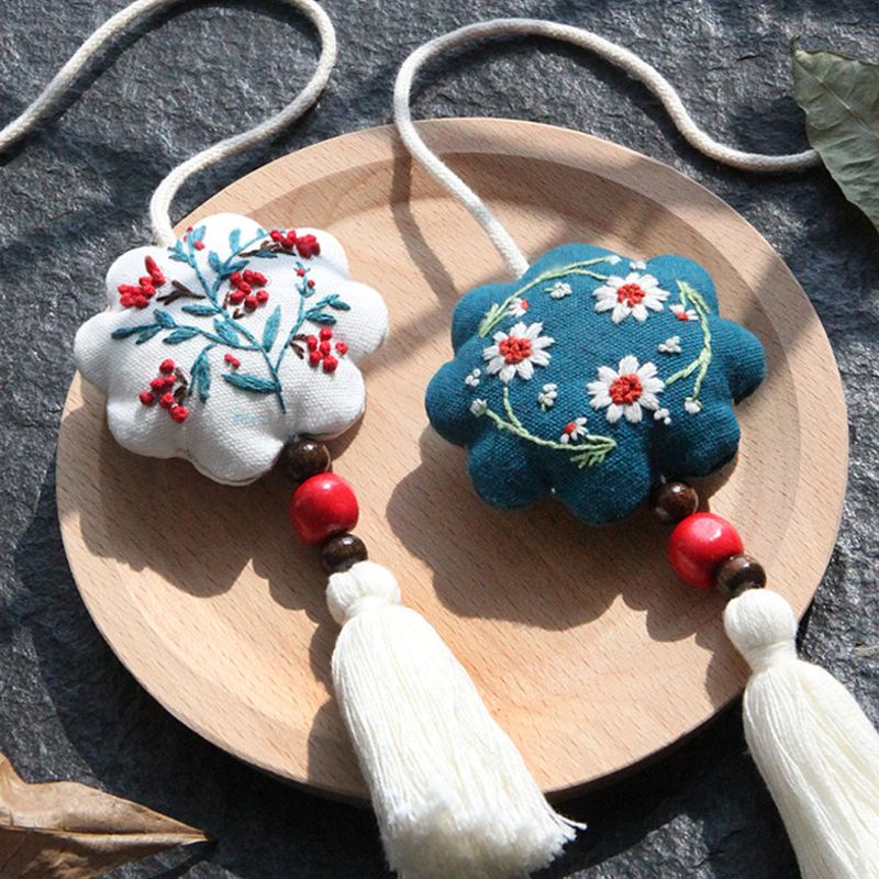 Sachet de matériel broderie de voiture | Bricolage de Style chinois, Sachet de suspension de voiture, Kit de cerveaux, broderie K1MF