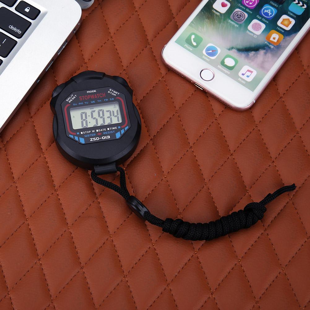 Waterproof Sports Stopwatch Handheld Digital LCD Sports Stopwatch Chronograph Counter Timer with Strap