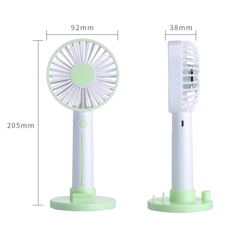 Outdoor Travel Foldable Hand Fans Battery Operated Rechargeable Handheld Mini Fan Electric Personal Fans Hand Bar Desktop Fan