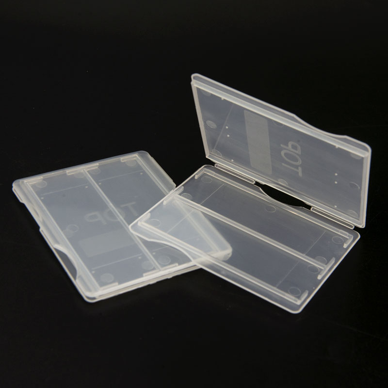 10PCS Portable Lab ABS Plastic Microscope Slides Holder Dispenser Box 2PCS Capacity Case