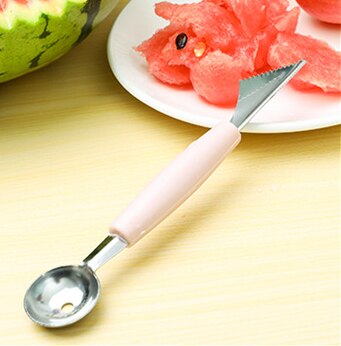 Cuchara de excavación de bolas de helado 2 en 1, herramienta de sandía, melón, fruta, tallado, Diy, surtido de platos fríos, accesorios de cocina, 1 ud.: 5