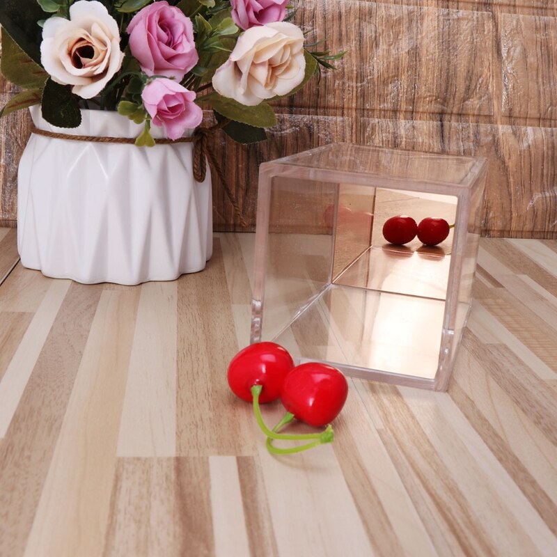 1 Pc Acrylic Transparency Pen Holder Desk Organizer Transparency Pencil Case Pen Container Rose Gold Cup Stationery