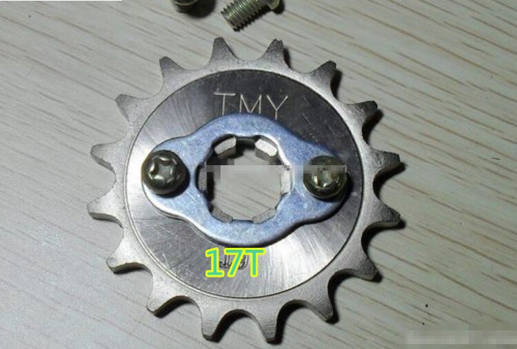 Motorcykel kædehjul/forreste motor kædehjul 428# 17t tænder 20mm til 428 kæde med holdeplade skab motorcykel snavs