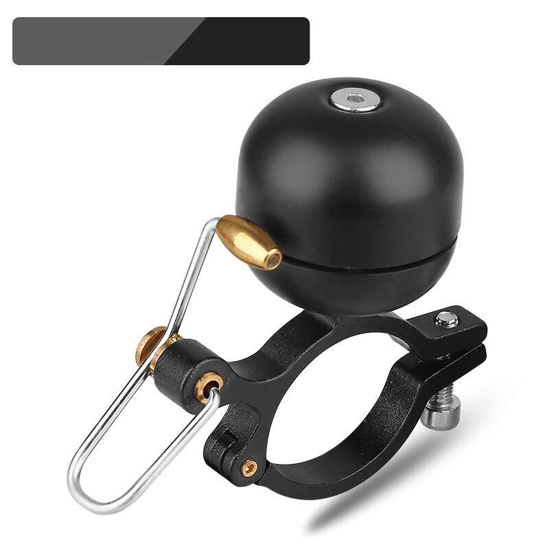 Cloches de vélo en cuivre rétro, cloches de vélo en alliage d'aluminium, pour faire du vélo tout terrain, équipement d'équitation: Black