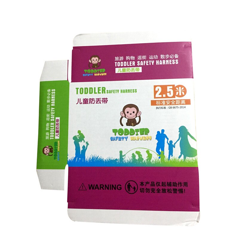 Cortar los niños caminando ala mano cuerda bebé bebés niños Anti-perdido pulsera mochila Anti-pérdida con cuerda: Colorful Packaging Box