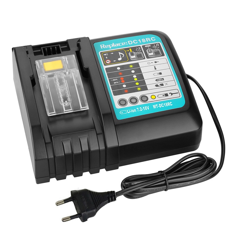 Li-ion Battery Charger 3A/1A - for Makita 14.4V 18V BL1830 BL1430 DC18RC - Fast Charging Electric Tool Charger