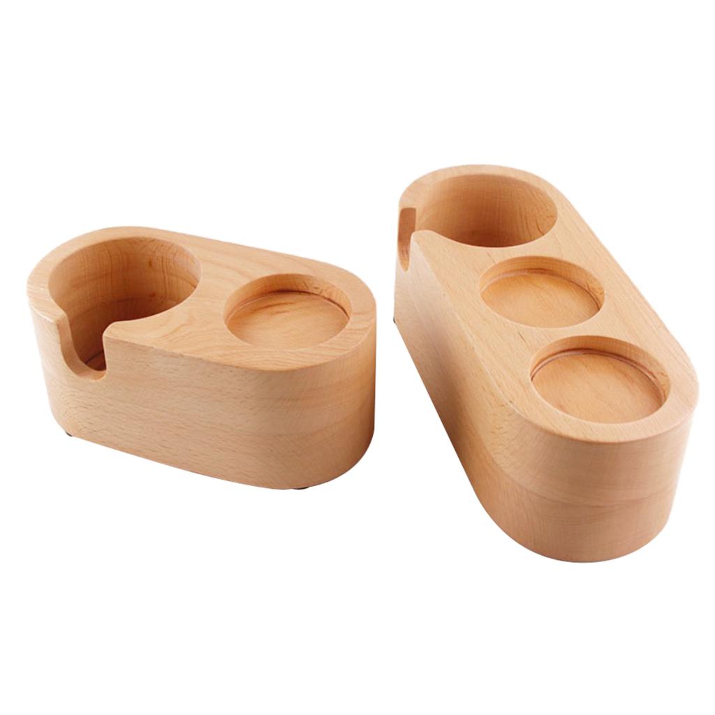 Coffee Temper Stand, Sturdy Wooden Tamping Stand for Coffee Machine Coffee Tamper BaseAnti-slip Hand Coffee Tampers Accessories