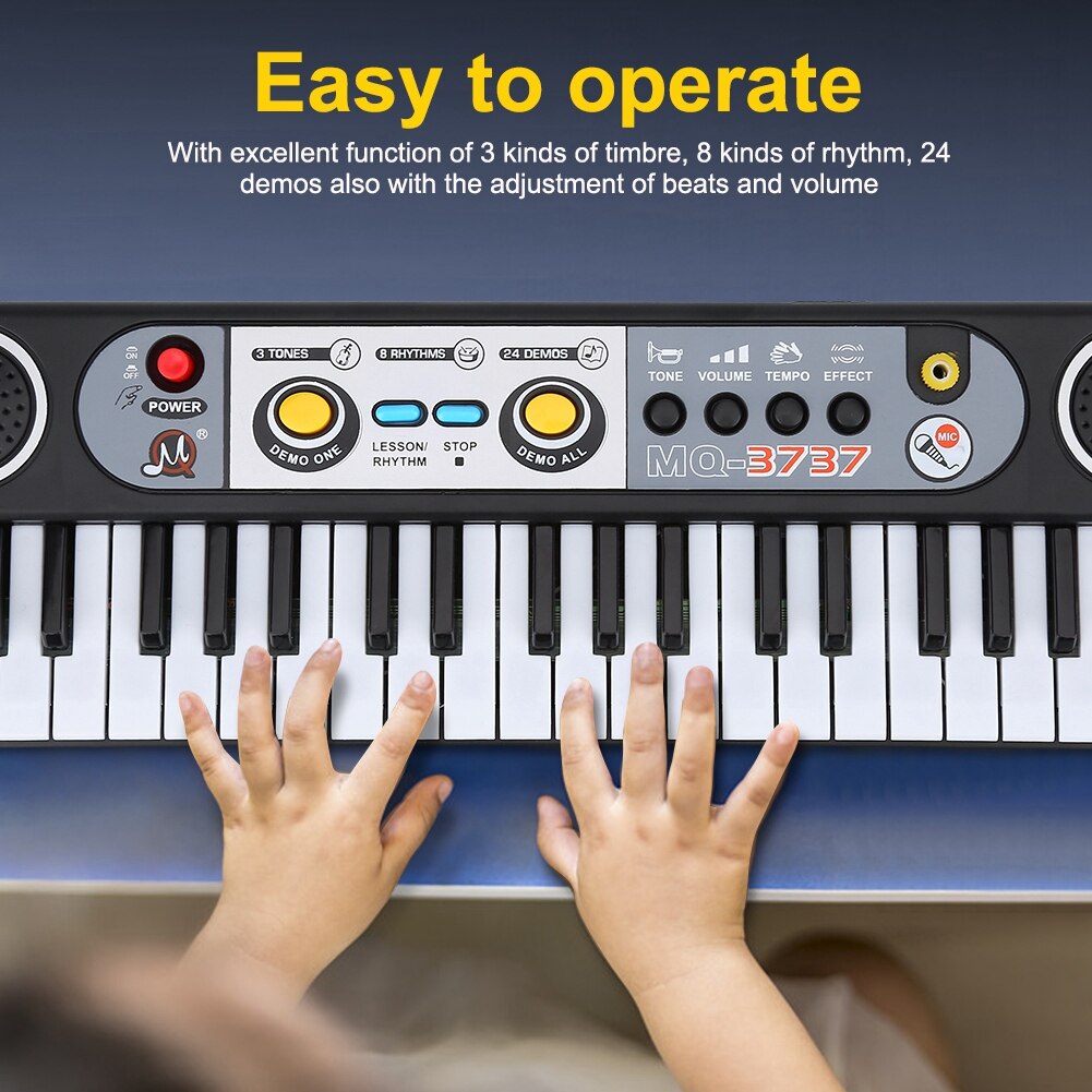 37 teclas musicales Piano Electrónico teclado de j... - Grandado 37 teclas musicales Piano Electrónico teclado de j... - Grandado