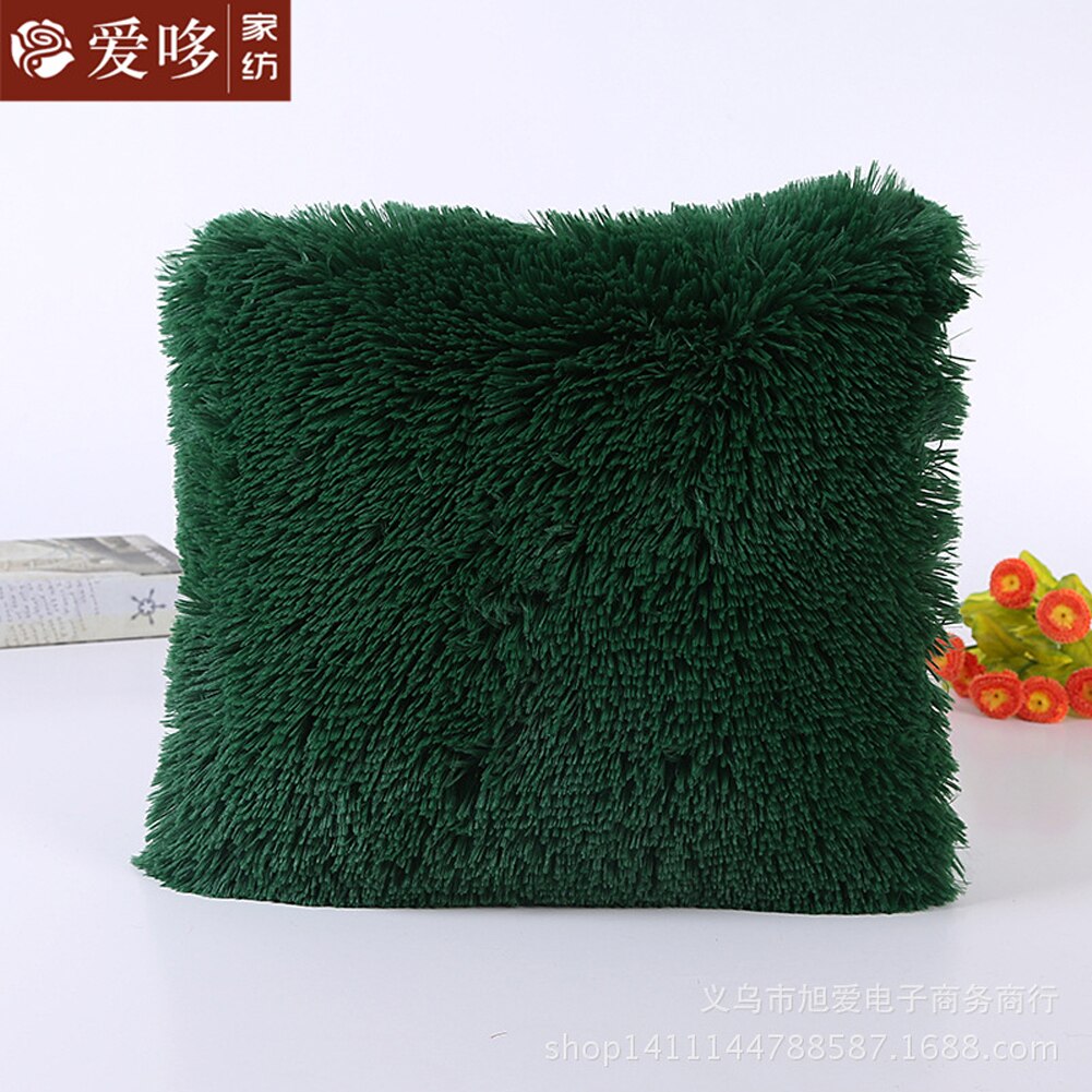 Housse de coussin en peluche solide | Taie d'oreiller en peluche décorative de maison, fourrure de voiture, canapé taille: G