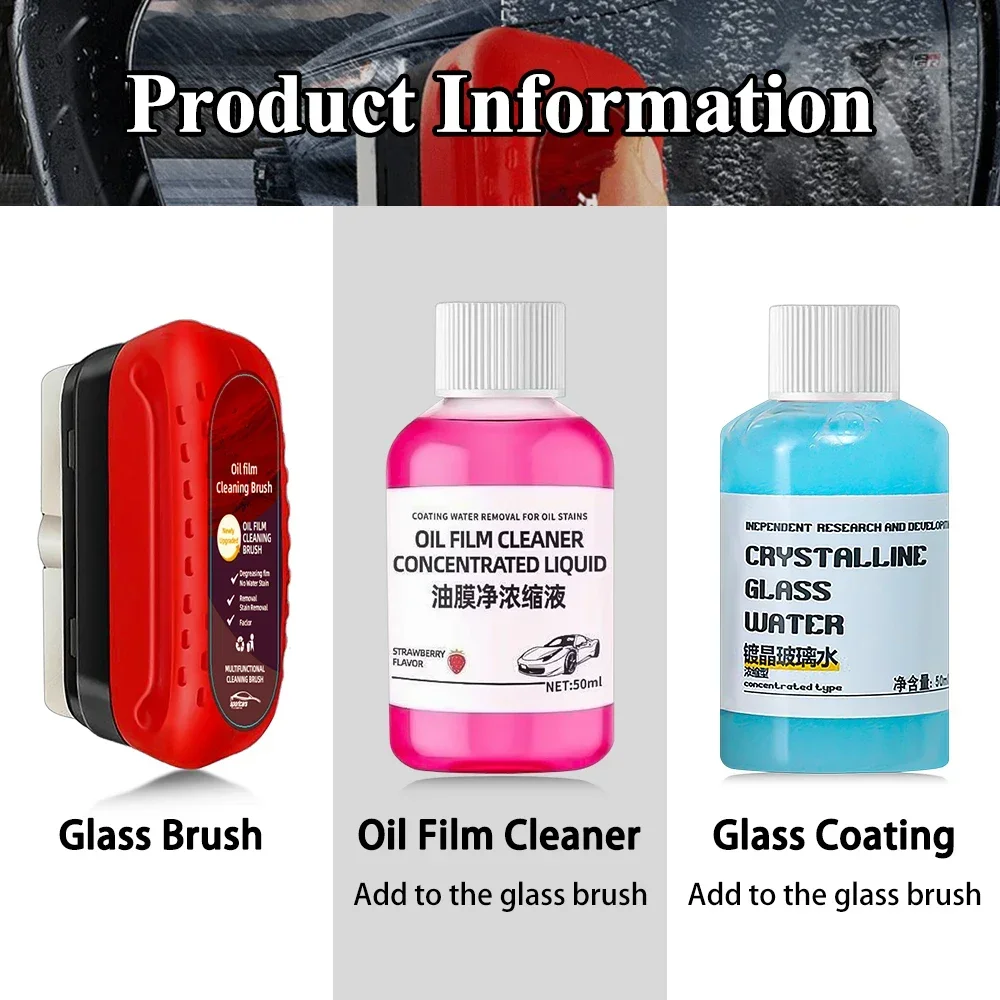 Car Glass Coating Oil Film Clean Brush Rearview Mirrors Anti-fog Rain-proof Cleaning Glass Remove Scratch Repair Polishing