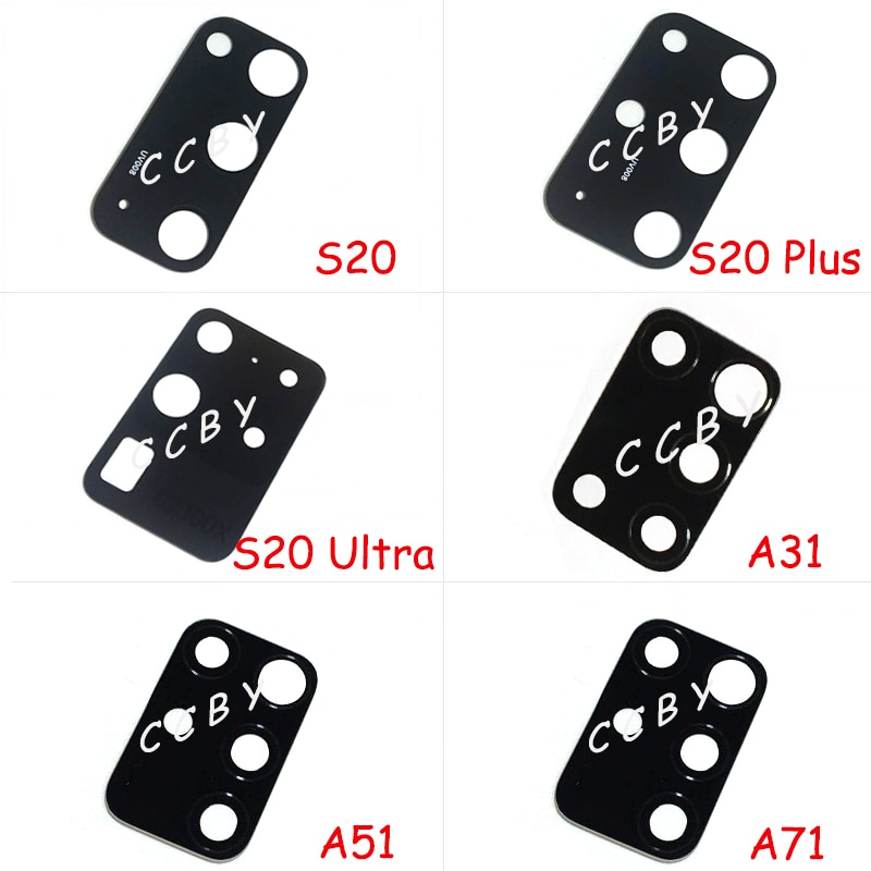 10PCS Rear Back Camera Glass Lens Cover For Samsung Galaxy S20 FE Pro Ultra A11 A21 A31 A41 A51 A71 with Ahesive Sticker