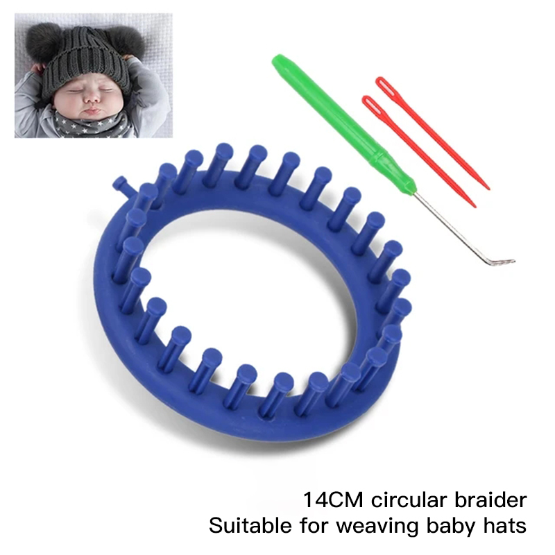 Rectangle Round Knitting Loom Weaving Scarf Sweater Hat Shawl Stitching Knitting Machine DIY Handmade Craft Braiding Tool: WHITE