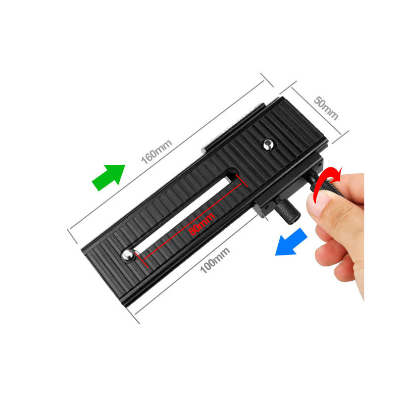 160mm Macro Photography Focus Rail Slider Tripod Head Fine-tuning Head Plate for D5300 D7100 600D 700D 60D 70D