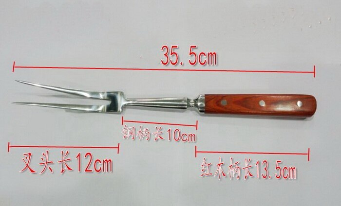 Teppanyaki Vlees Roosteren Vork Roestvrij Staal Steak Barbecue Gereedschap Grote Barbecue Vork
