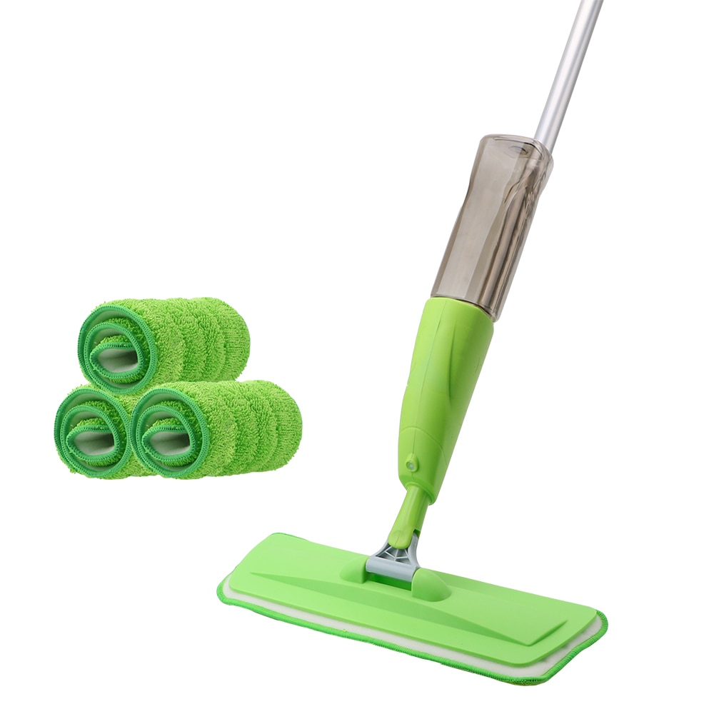 Magic Mop Lazy Mop Met Herbruikbare Microfiber Pads Thuis Schoonmaken Tool Huishouden Houten Vloer Platte Mops Spray Mop Bezem Set