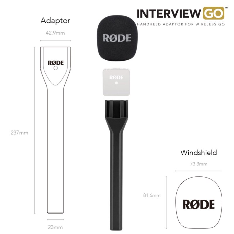 Intervista con asta portatile originale go microfono con collare MAGCLIP per accessori per sistemi microfonici Wireless GO II