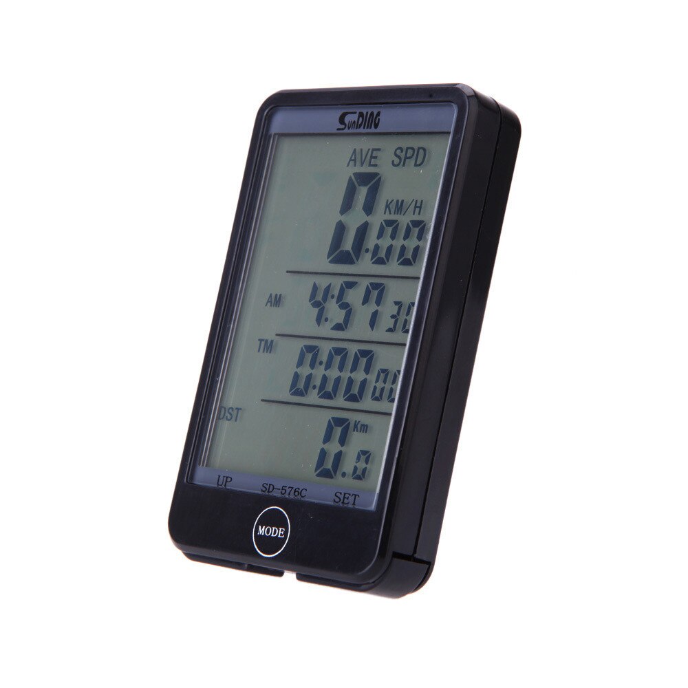 Large Screen Bicycle Computer Wireless Wired Bike Computer Waterproof Speedometer Odometer Cycling Stopwatch LED Digital Rate