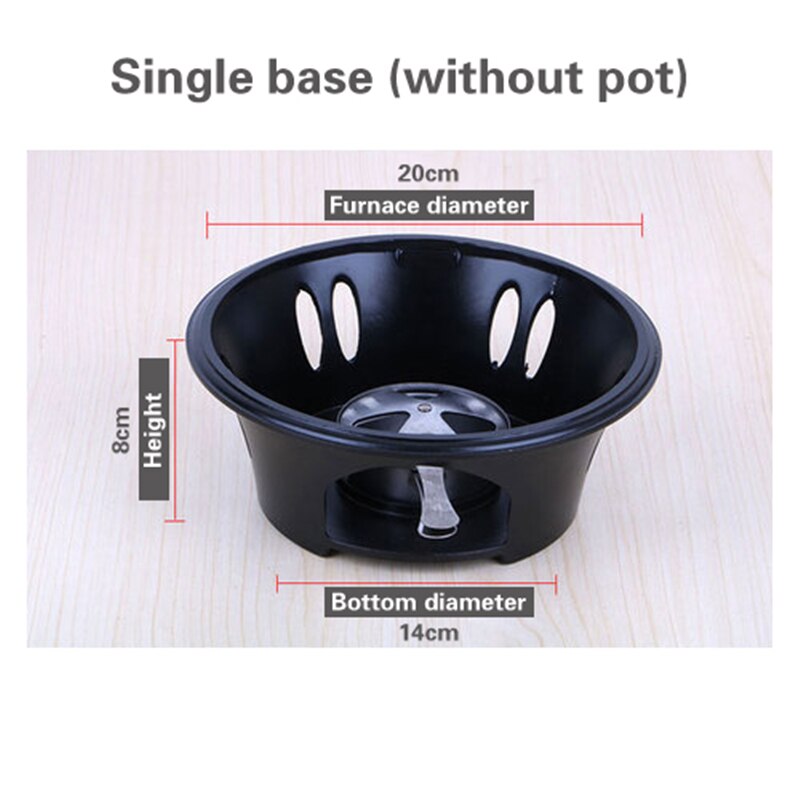 Dry pot Restaurant special pot Non stick alcohol pot Little pot Japanese dry pot for restaurant Seafood pot pots for cooking: 20cm Single base