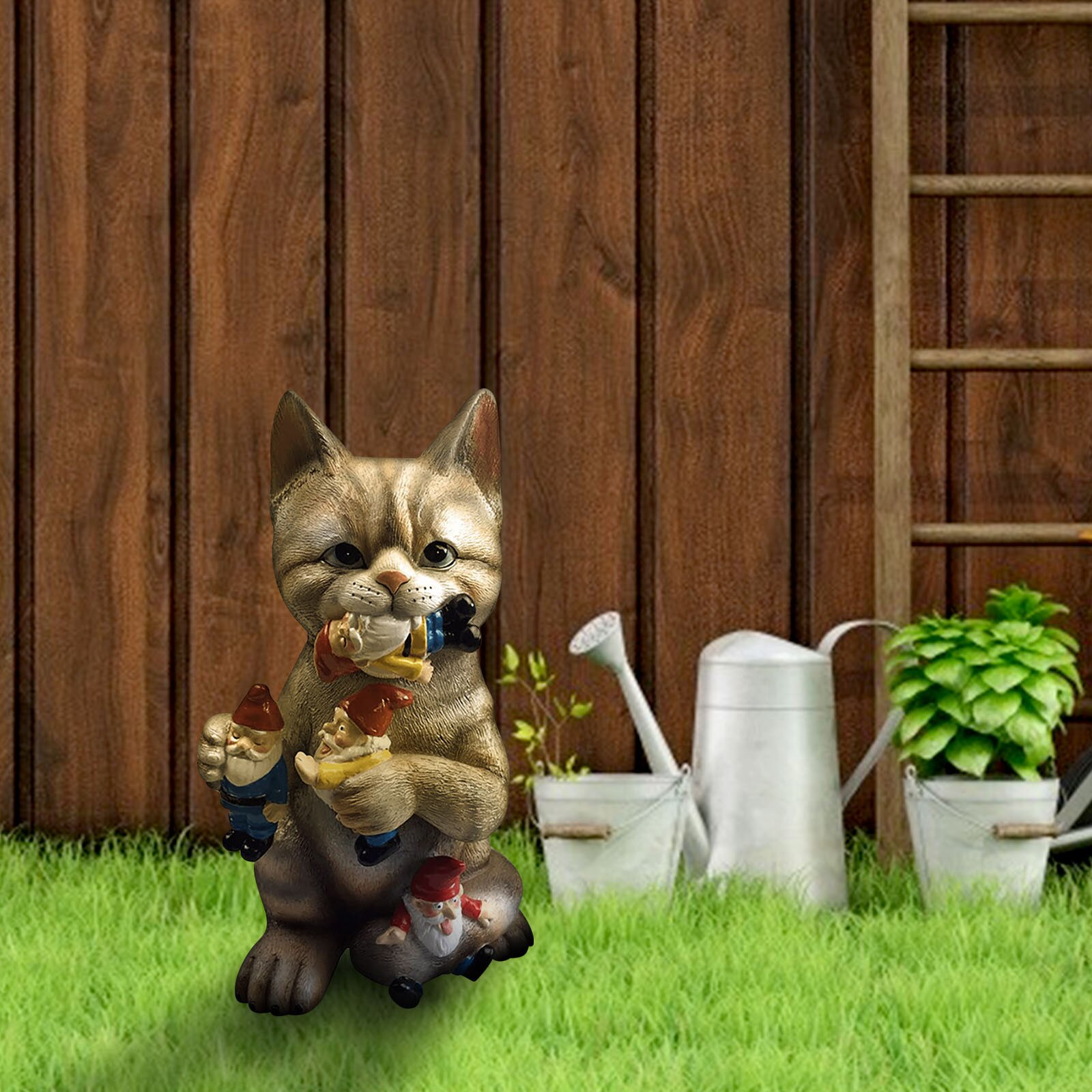 Fairy Garden Tiny Cats Statue Garden Courtyard Ornaments Fairys Resin Micro Landscape Outdoor Miniature Resin Figurines Ornament