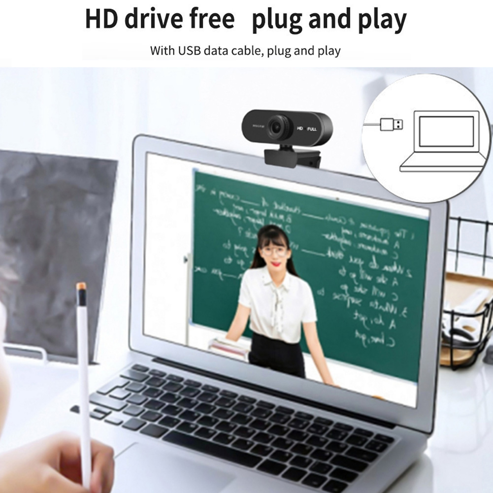 Câmera web hd 1080p/2k, câmera usb com microfone embutido, câmera de rede usb, autofoco, webcam de negócios para pc e laptop