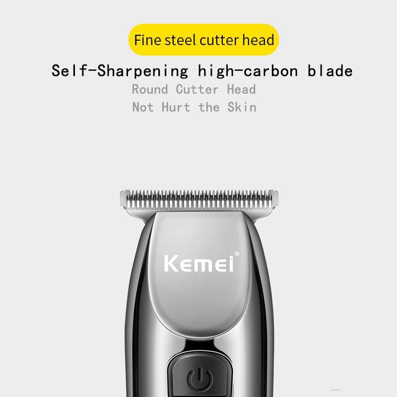 Kemei LCD Elektrische Haar Clipper Professionelle Rasierer Bart Barber 0mm Haar Schneiden Maschine USB Aufladbare 3-speed einstellung