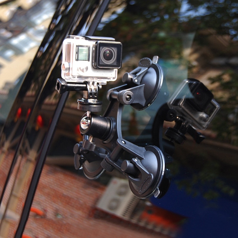 Soporte de coche vacío Triple montaje de ventosa de succión para DJI Osmo accesorio estabilizador de cámara de bolsillo con adaptador de expansión