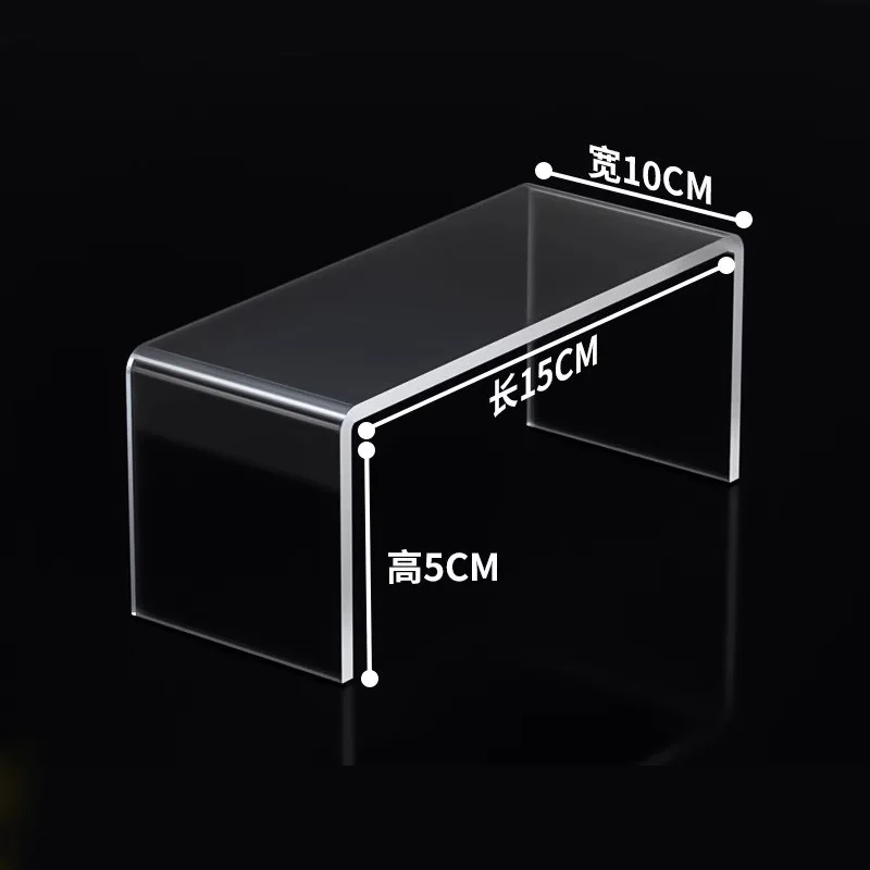 Klare Acryl-Regal, Schreibtisch-Vitrine, Schallwand, Kleiderschrank, Kühlschrank, geschichtete Trennwand, Kosmetik, Spielzeug, Parfüm, Lagerregal: Schwarz