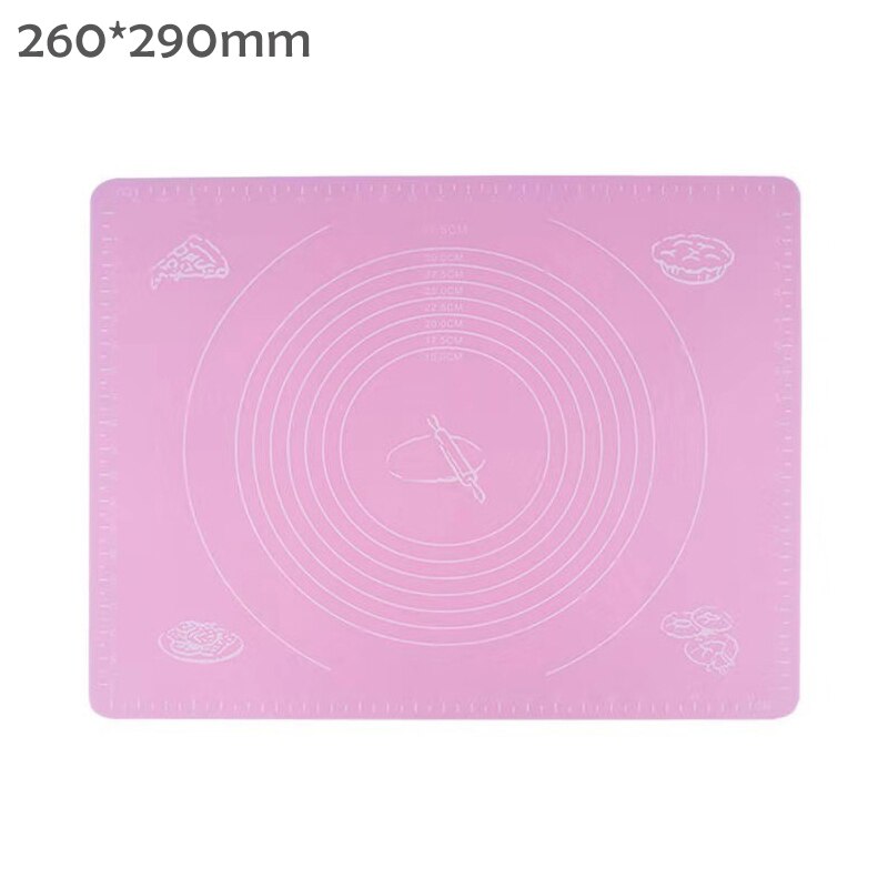 Silikon bakematte ark med skala elte matt nonstick rullende deig pute kjøkken matlaging bakverk ark ovn liner multisize: 26 x 29cm rosa
