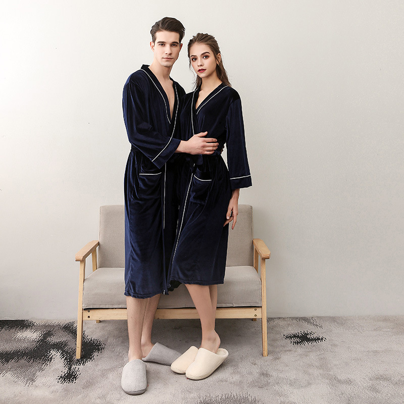 Bathrobe Night Dress For Male Men Couple Kimono Bathrobe