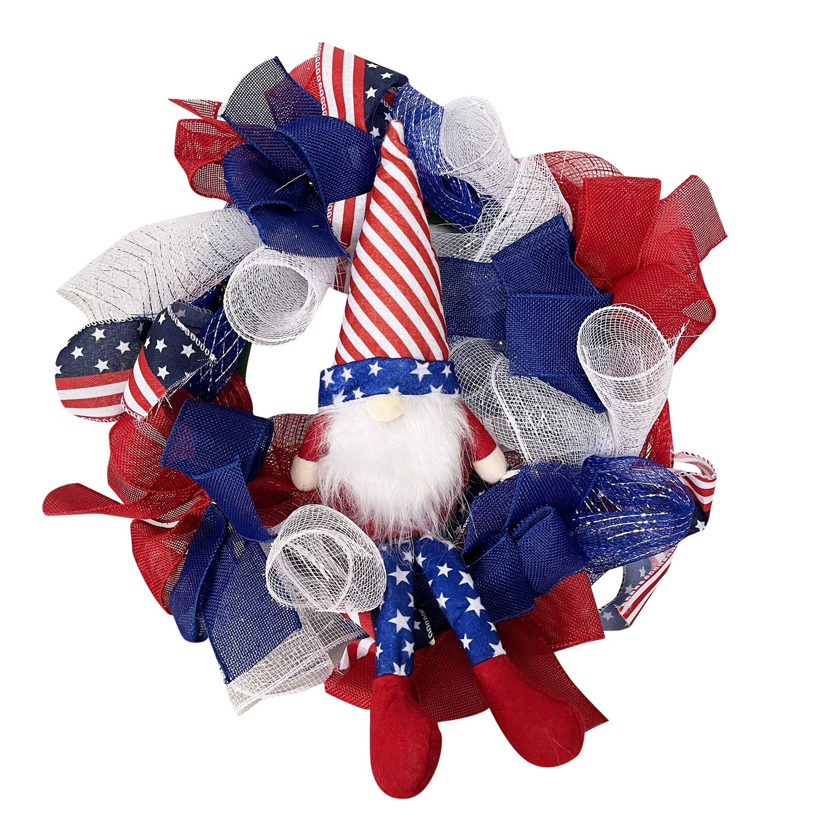 Independence Day Wreath Porch Decoration Front Door Outdoor The Letter Hanging Round Wreath Decor Wreaths Garlands: F