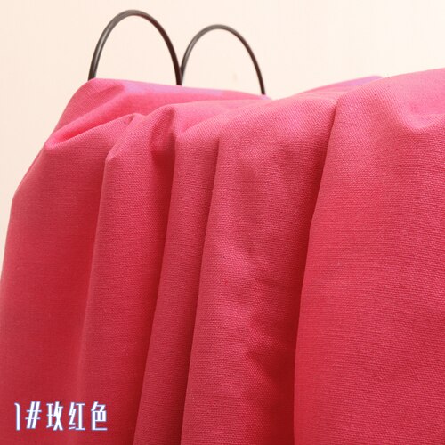 Camisas de verano de lino y algodón liso, 148cm de ancho, color liso, para ropa, por yarda: Rose