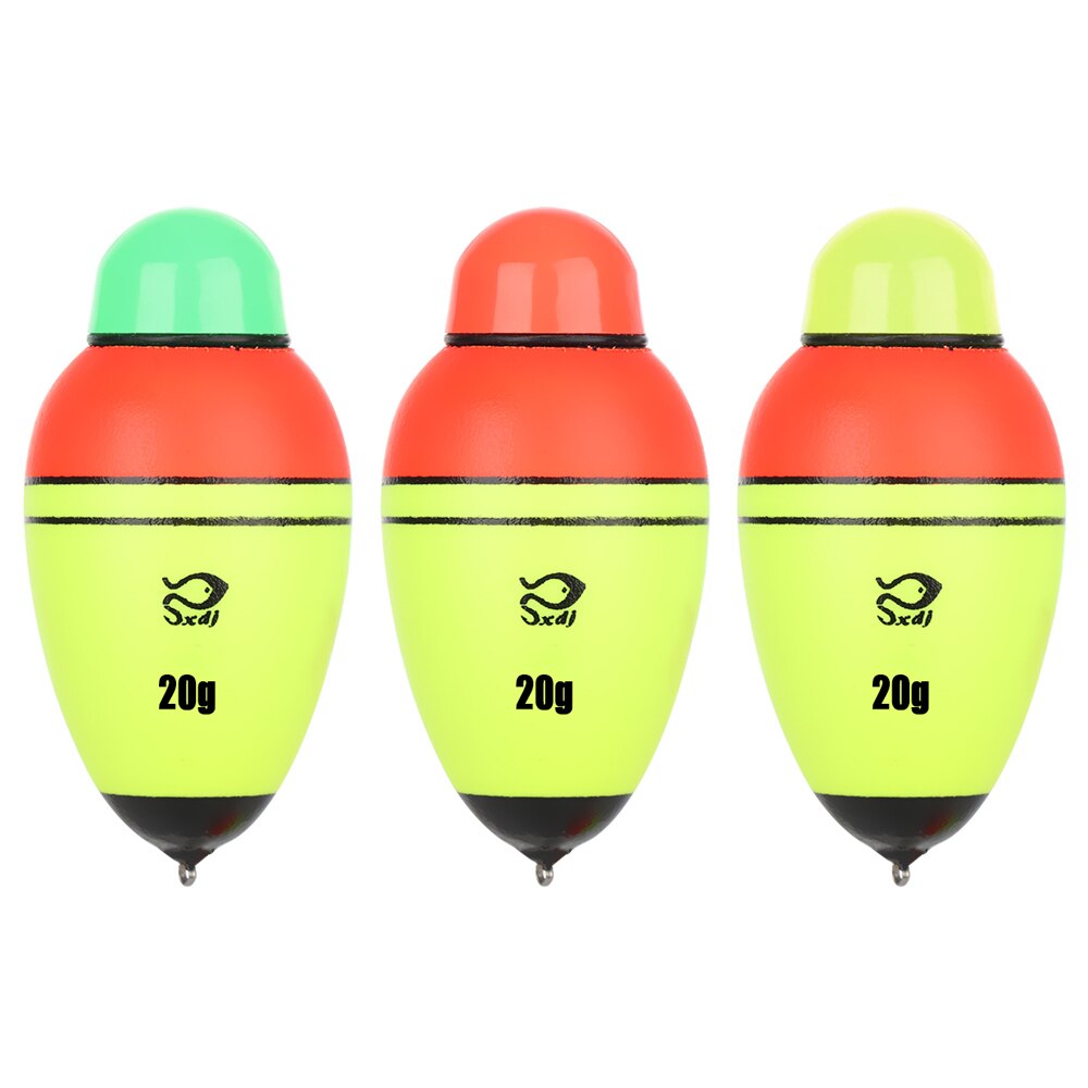 1PC Electronic Fishing Night Float Eva Foam Ball Boia Bobber Light Stick Plastic Battery With 1Button Cells Fishing Tackle Acces