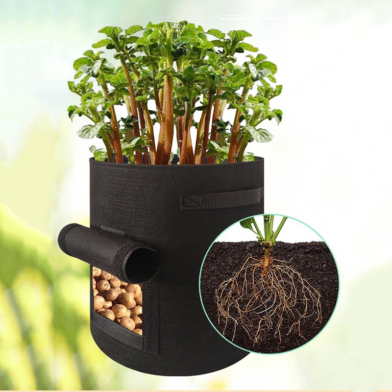Potet potte plante vokse poser jardin plante bag hjemme hage frukt stoff planter vokser fuktighetsgivende 4/7/10 gallon