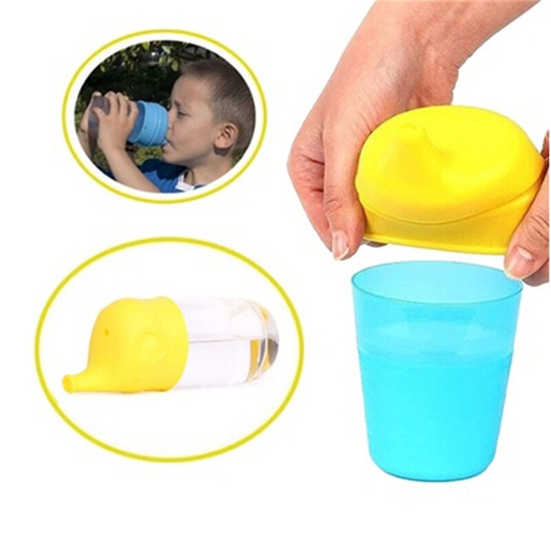 Baby vand kop dæksel låg elefant billede covers børn øvelse vand absorption kop sæt børn anti-skoldning forsyninger