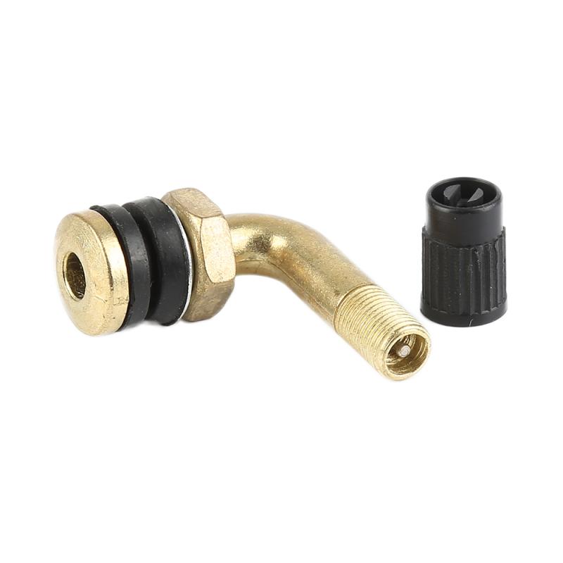 2PCS Car Air Tire Tyre Valve Stems CNC Aluminum Alloy Brass 90 Degree For Vehicle For Cars Trucks Motorcycle ATV