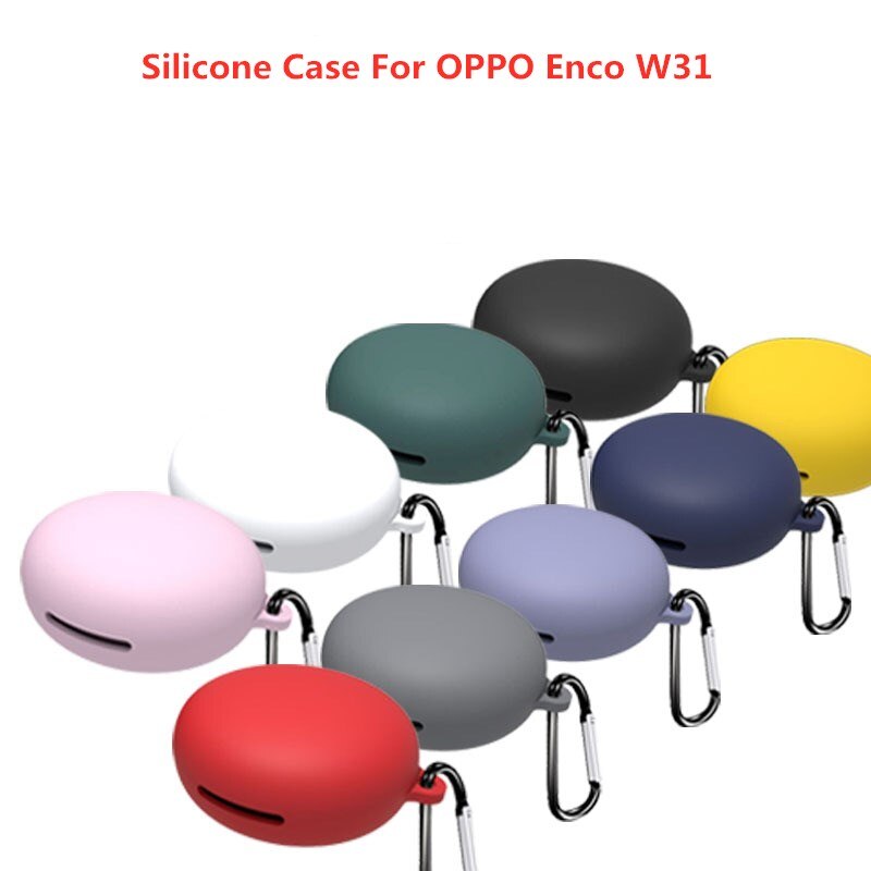 Siliconen hoesje voor oppo enco  w31, volledige beschermhoes, schokbestendige beschermer voor enco  w31 hoesje